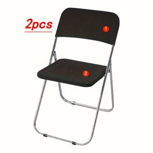 2피스 스트레치 접이식 의자 커버 - 식탁 및 사무용 의자용 탄성 스판덱스/폴리에스터 커버