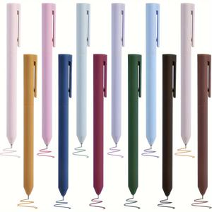 학습 용품, 메모지 및 노트북 문구에 적합한, 다양한 고유한 빈티지한 색상의 6개 젤 펜, 매끄러운 필기를 위한 빠른 건조 잉크 펜