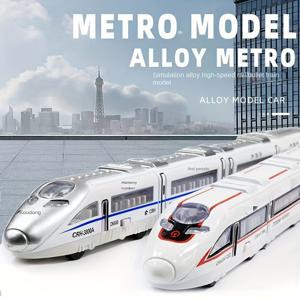 4개의 고속 합금 열차 모델, 풀백 자석 기능, 금속 및 플라스틱 수집 가능한 철도 열차 장난감 세트