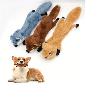 1pc 동물 디자인 애완 동물 연삭 치아 플러시 장난감, 개 대화 형 공급을위한 내구성 씹는 장난감