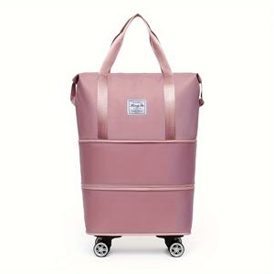 1개 확장 가능한 조절 가능한 유니버설 휠 여행 가방, 비즈니스 여행 휴대용 탑승 더플 가방, 대용량 방수 쇼핑 수납 가방