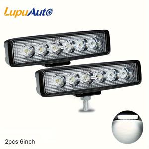 2개 6인치 18W LED 작업 조명, 스포트라이트 오프로드 LED 포드, 안개등, 조절 가능한 브래킷이 있는 주행 램프, 초고휘도, 차량용 고투과율