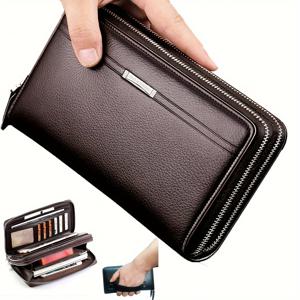 남성용 비즈니스 긴 지갑, 대형 클러치 백 핸드백, 휴대 전화 가방, 남성용 선물
