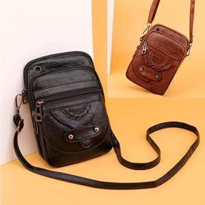 미니 빈티지 휴대 전화 가방, 레트로 크로스바디 폰 가방, 여성 패션 핸드백, 어깨 가방 및 지갑