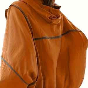태양 차단 후드 재킷, 가벼운 통기성 코트, 캐주얼 지퍼 업 야외 커버 업