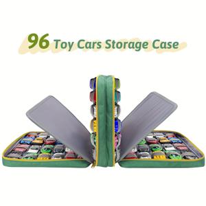 Hot Wheels와 호환되는 96개의 장난감 자동차 보관 케이스, 미니 장난감을 위한 장난감 자동차 정리함, 작은 인형들을 위한 보관함(가방만)