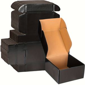 30pcs 2.5mm 검정색 다양한 사양 제공, 메일러 배송 상자 포장 상자, 골판지 상자, 비즈니스 포장 공예 선물 제품, 크리스마스 할로윈 선물 상자