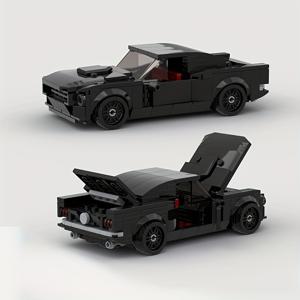 289pcs 블랙 클래식 자동차 조립 모델 빌딩 블록, 브릭 레이서 차량, 크리스마스 선물, 장난감 선물