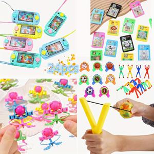 24피스 파티 선물 세트 - 다양한 색상, 3-12세용 재미있는 장난감, 선물 가방에 적합, 교육적 강화 및 축하 선물