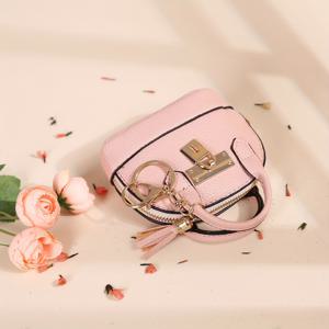 세련된 미니 핸드백 참, 펜던트 동전 지갑, 액세서리용 귀여운 보관 가방, 술 디테일이 있는 장식 키체인
