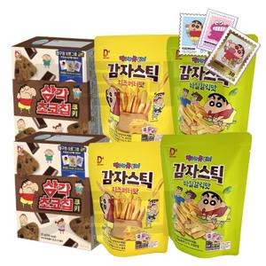 짱구 감자스틱 치즈버터맛 /감자스틱 바질갈릭맛/ 삼각초코칩 모음전 (6EA)