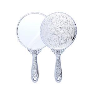 [OFK8132R]엔틱 공주 손거울 대 실버 휴대용 미용 거울
