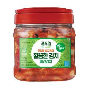 풀무원 [엄마맛집]깔끔한 김치 (비건) PET (1.2kg) [아삭아삭][시원한맛 건강한 집밥 간단한끼] [봄식재료]