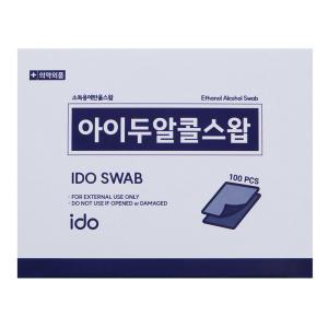 이도팜 아이두 알콜스왑 100매 일회용 알콜솜 소독솜 에탄올 개별포장