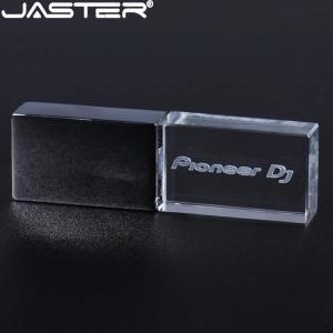 JASTER Pioneer DJ USB 플래시 드라이브 실버 크리스탈 메모리 스틱 다채로운 LED 실제 호환량 U 디스크 12