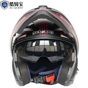 [바이크용품]KUQIBAO 플립 업 오토바이 헬멧 김서림 방지 듀얼 렌즈 통합 블루투스 전기 Casco Moto 신제품