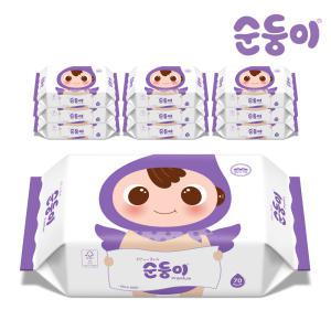 [순둥이] 프리미엄 엠보싱 아기물티슈 리필형 70매 10팩 (ER-01)