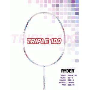 라이더 RYDER 트리플 100 TRIPLE 100 입문용 카본 배드민턴라켓 RYDER TRIPLE 100