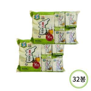 [지도표 성경김] 올리브 녹차 식탁김 16단 4gx32봉