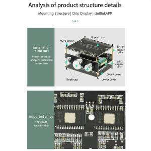XY-E100H2.1 채널 블루투스 오디오 앰프 보드 모듈, 다기능 서브우퍼 TPA3116, 50W x 2 + 100W