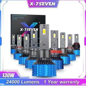 X-7SEVEN X-ULTRA CANBUS LED 헤드라이트 전구, 자동차 9004 9012 H1 H4 H7 5202 880/881, 130W, 24000LM,