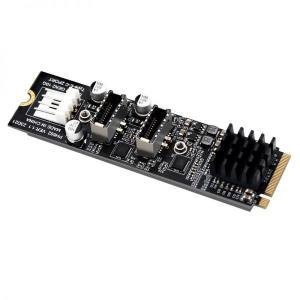 메인보드백패널 M.2 M 키 NVME PCIe to USB 3.1 타입 C 전면 패널 확장 카드 10Gb NGFF M2 듀얼 TYPE-E 어