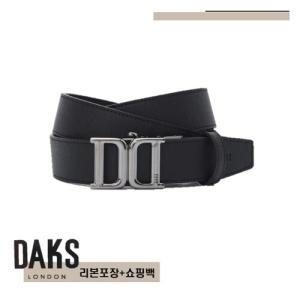 [닥스핸드백]블랙 DD 메탈릭 버클 자동벨트 DBBE4F087BK