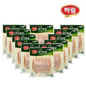 하림 밥싸먹는 닭가슴살 슬라이스 햄 43g  x  12봉