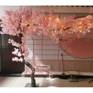 인테리어조화 벚꽃나무 인조목 높이 2m 기역자형 카페
