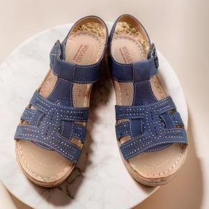 발편한 벨크로 엄마 샌들 여름 중년 할머니 신발 2113