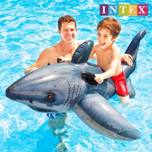인텍스 백상어 라이드온 튜브 57525 돌고래 물놀이튜브 라이더 어린이 수영용품