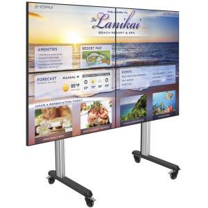 HD-6254MW 대형 TV 4대 멀티스크린 이동형 스탠드, 최대 65인치 지원, 한글 설치안내서 제공