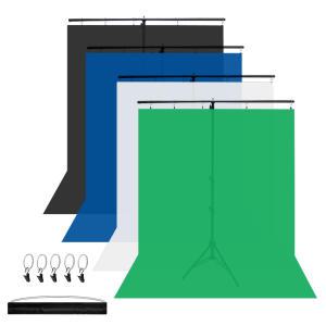 비상 크로마키 배경천 스크린 1.5x2m 스탠드 풀세트 동영상 사진 유튜브 촬영용 방송 장비