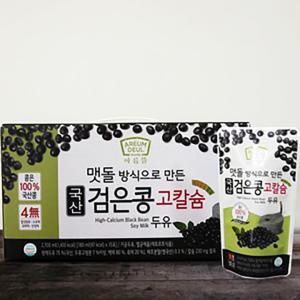 [본사직영] 아름뜰 100% 국산 검은콩 고칼슘 두유 45팩 (착향료 소포제 유화제 안정제 無첨가)