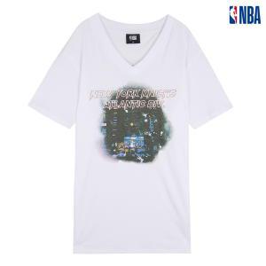 [NBA]여성 브이넥 실사프린트 반팔 티셔츠 (N212TS731P)