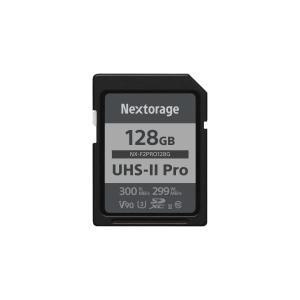 Nextorage Japan 초고속 v90 UHS-II SD 카드 128GB 최대 쓰기 속도 299MB/s 읽기 300MB/s(SDXC UHS2 메모리