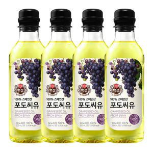 [제일제당][CJ제일제당] 백설 포도씨유 500ML*4개