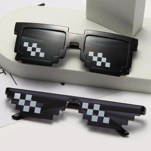마인크래프트장난감남녀공용 모자이크 선글라스 픽셀 블랙 레트로  및 보호 자동차 마인크래프트 안경