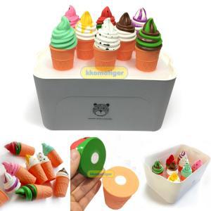 아이스크림 소프트 자석 모형 세트 8p A형 말랑 콘 조합 놀이 마그넷 블럭 블록 소꿉 역할 장난감