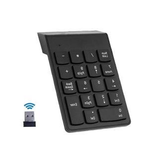 소형 USB 무선 숫자 키패드, 은행 회계 창구 직원용 18 키 디지털 노트북 태블릿, 2.4GHz