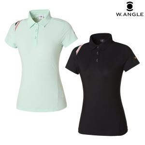 [와이드앵글] WWM22218 여성 WL 등판 펀칭 반팔 폴로 티셔츠