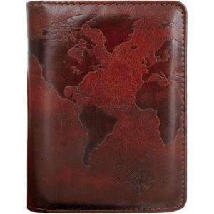 kandouren RFID차단 여권 홀더 커버 Case,travel luggage passport wallet made with Brown Map Crazy Hors