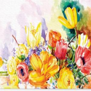 [신세계몰]생기그림 오색꽃 축제 화이트액자