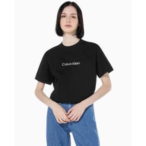 [갤러리아] [캘빈클라인 진]여성 릴렉스드 스탠다드로고 크루넥 반팔 티셔츠(40WH113BAE)