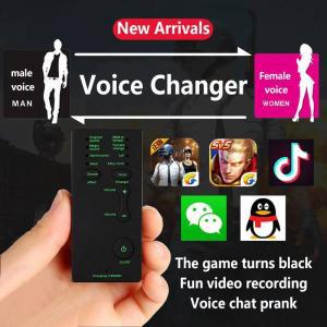 음성 체인저 미니 휴대용 8 변경 모듈레이터 조정 가능한 기능 전화 컴퓨터 사운드 카드 마이크 도구