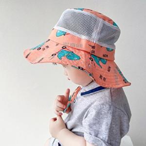 유아 아동 어린이 여름 메쉬 공룡 유니콘 벙거지 모자 4색상