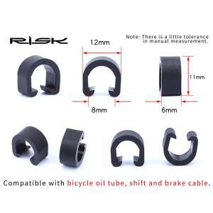 RISK 플라스틱 C 타입 시프트 브레이크 케이블 버클 정리함 U자형 스냅 클램프, 자전거 유압 호스 프레임