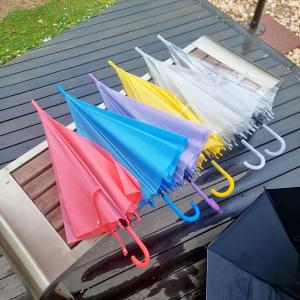 [루나폴리]레인보우 파스텔 비닐 우산 단체 일회용 편의점 투명 우산 가벼운 경량 장우산
