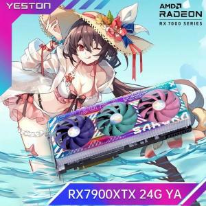 Yeston AMD RADEON RX 7900XTX-24GD6 사쿠라 슈가 5 나노 하이엔드 게이밍 그래픽 카드