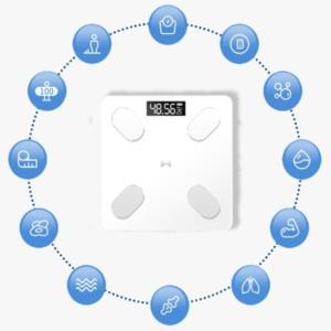 디지털 정확한 스마트 체중계 건전지 몸무게 측정기 체지방 체성분 분석기